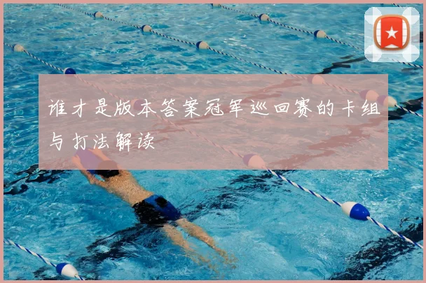 谁才是版本答案冠军巡回赛的卡组与打法解读